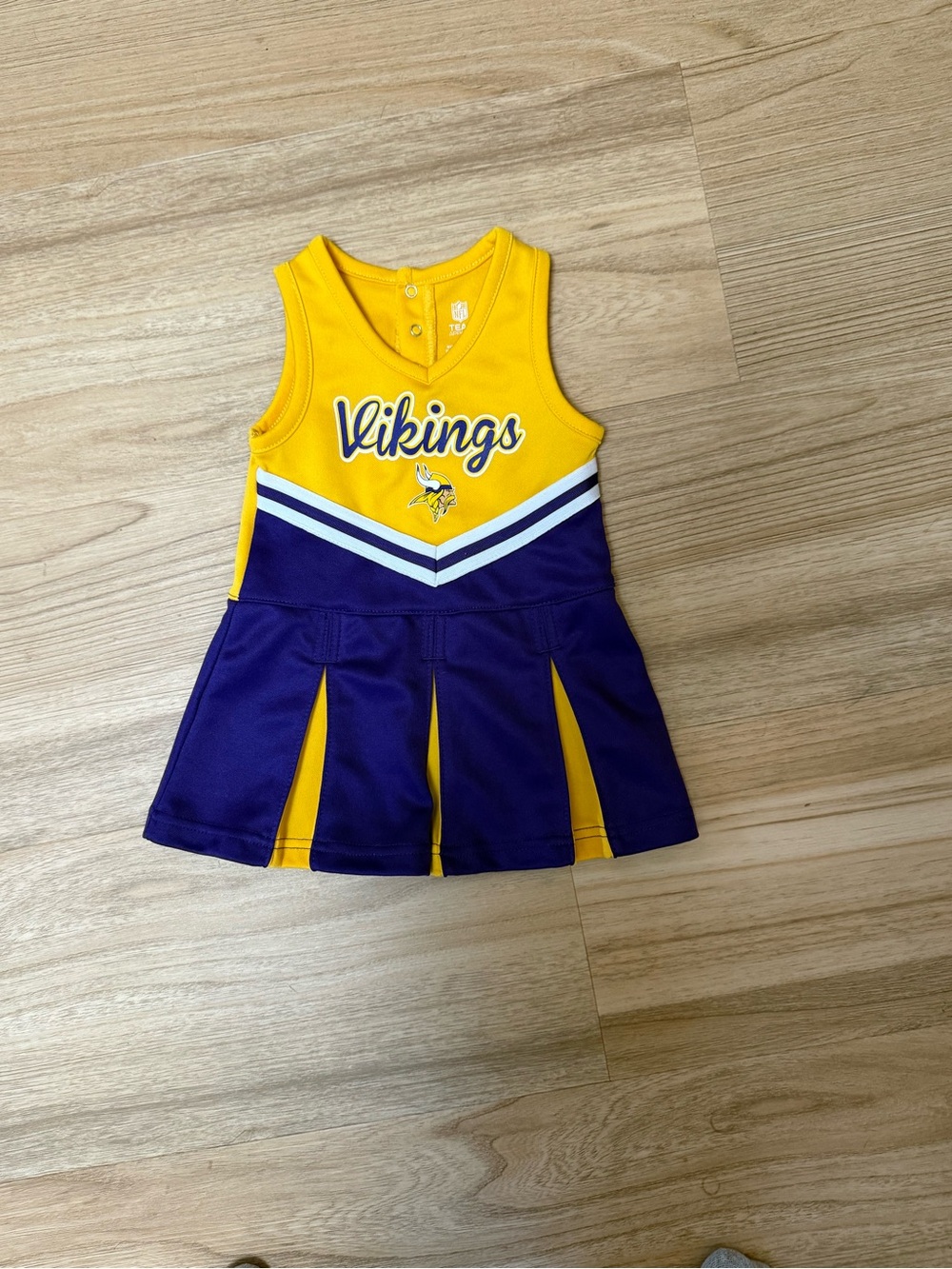 Vikings Yellow & Purple Cheerleader Dress baby 18m